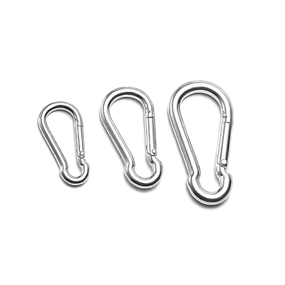 Ein guter Preis. Fabrik direkt Großhandel Karabiner Haken Hardware 304 316 Federn Edelstahl Klettern Knopf Snap Haken Online